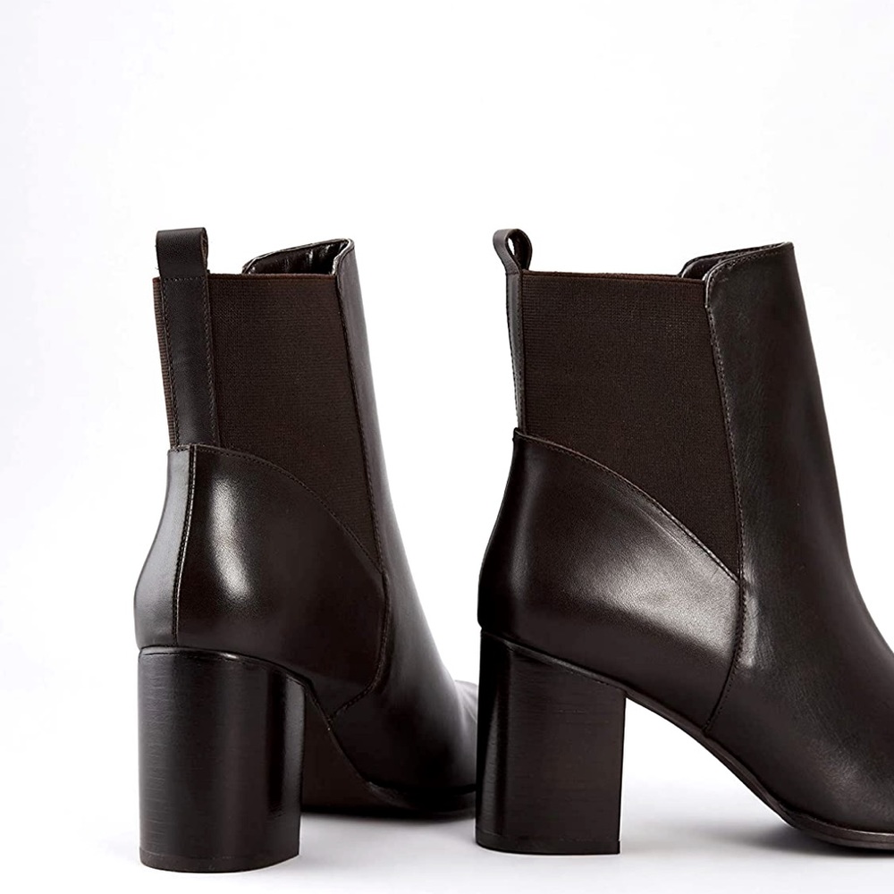 Find. Leather Chelsea Boots (Dark brown)